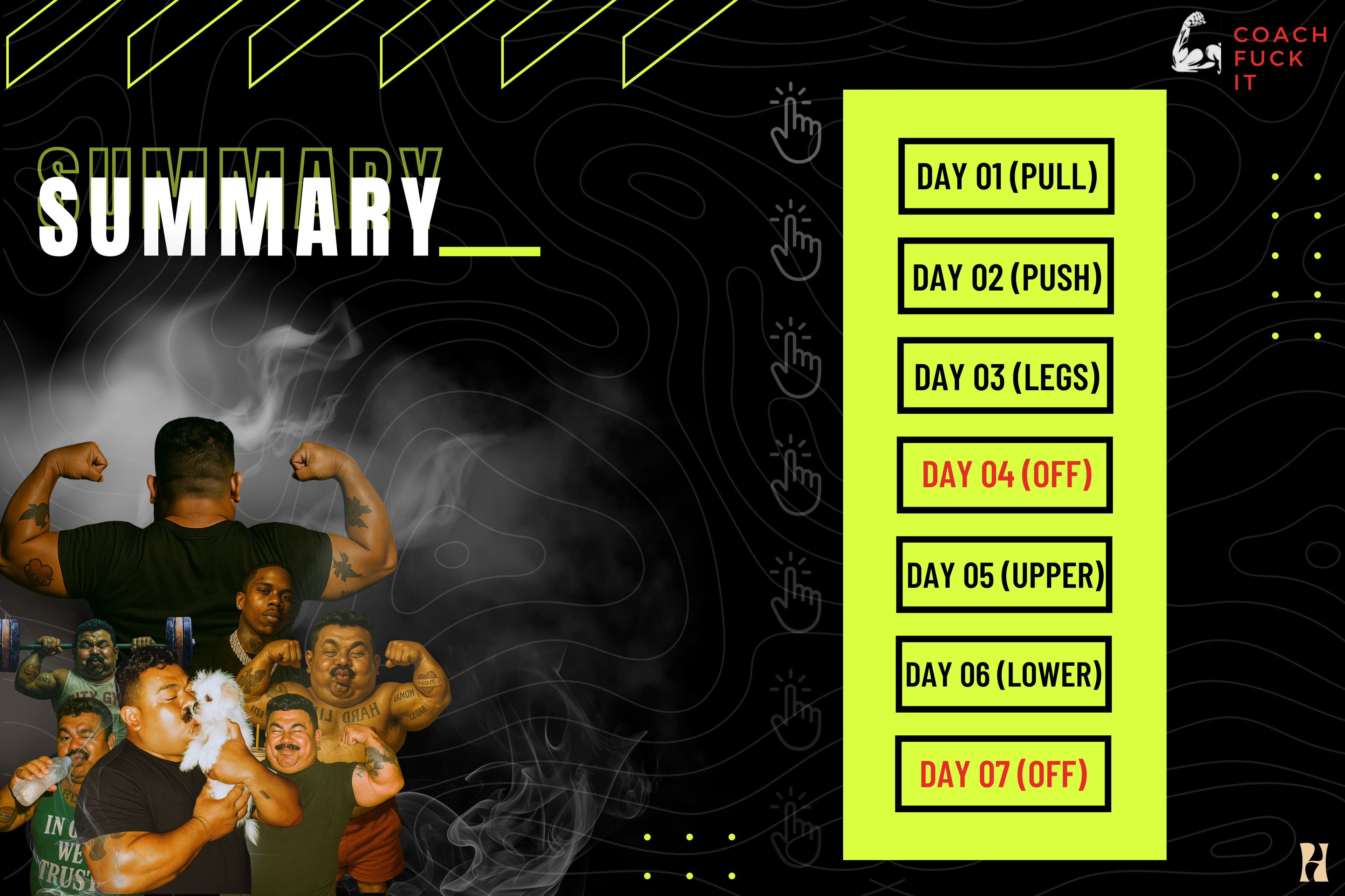 TVNK - 5 Days Push/Pull/Leg Workout Plan (Muscle Strength + Hypertrophy)